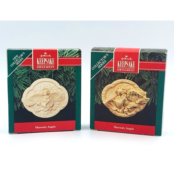 #1 & #2 Heavenly Angels Collector's Series Hallmark Keepsake Ornaments 1991 1992 - Picture 8 of 11